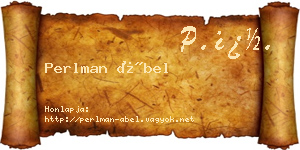 Perlman Ábel névjegykártya